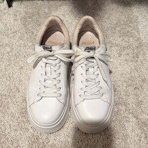 Ash Classic White Lace-Up Sneakers